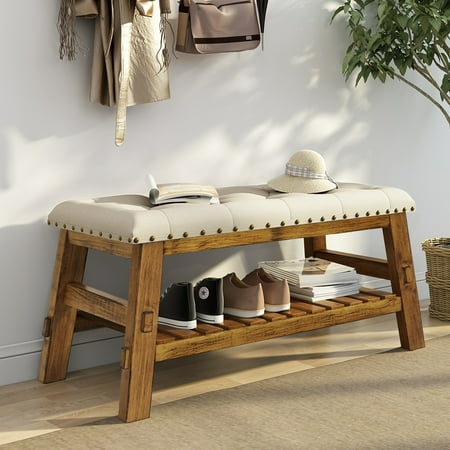 40 Entryway Storage Bench Tribesigns Shoe Bed Bench With Cushion