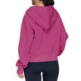 thumbnail image 6 of BDPORKAS Oversized Hoodies for Women Half Zip Fleece Sweatshirt Pullover Jacket with Thumb Holes, 6 of 7