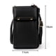 thumbnail image 2 of Bolsos cruzados pequeños para mujer, bolsos de cuero para teléfono móvil, cartera con cremallera, negro, 2 of 5