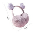 thumbnail image 4 of harmtty Attractive Earmuffs Thick Lining Faux Rabbit Fur Warm High Elasticity Women Earmuffs for Daily Use,Coffee, 4 of 8