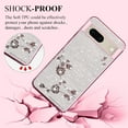 thumbnail image 4 of Cover for Google Pixel 7 Case Clear Glitter Sparkle Aesthetic Google Pixel 7 Phone Case Silicone Soft Flower Anti-Scratch Shockproof Funda Purple Slim (Silver-Pink), 4 of 14
