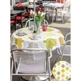 thumbnail image 4 of Yellow Orange Moroccan Outdoor Tablecloth - 54 Inch Round Dining Table Cover, Vintage Boho Geometric Pattern Gray Waterproof Outdoor Table Cloth with Umbrella Hole & Zipper for Picnic/Patio/Party, 4 of 7