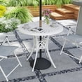 thumbnail image 2 of Outsunny Table à Manger de Patio Rond de 30 Pouces, Blanc, 2 of 10