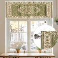 thumbnail image 7 of Classical Floral Valances for Windows, 42 x 12in, Vintage Green Ethnic Bohemian Pastoral Rod Pocket Kitchen Valance Curtain Light Filtering Window Treatments for Living Room Bedroom, 1 Panel, 7 of 7