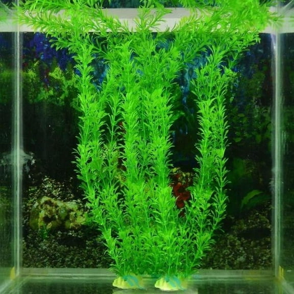 Dusknt Rubber Ring, Aquarium Accessories, Clearance! Artificial Water Plants Fish Decorative 10.6-Inch Plants Green Tank Aquarium Aquarium 3-Piece Aquarium Accessories, 3X Artificial Water Plants