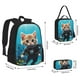 thumbnail image 2 of Easygdp Underwater Diving Cat Mochila para Niños y Niñas con Set de Caja de Almuerzo y Estuche para Lápices 3 en 1, Mochila Escolar Estampada para Adolescentes, 2 of 7