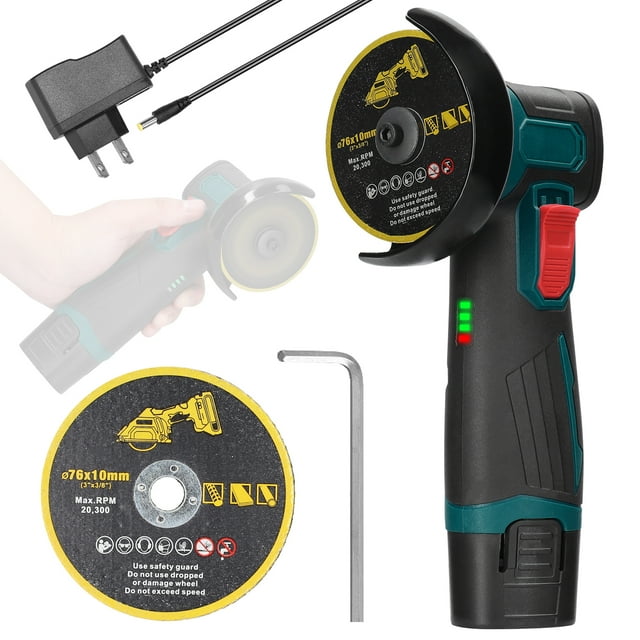 Meuleuse d'Angle Compacte Sans Fil de 3 Pouces - Outil de Coupe et de Polissage Polyvalent à Main avec Moteur Sans Balais, Design Anti-Poussière, et Plusieurs Options de Batterie pour Usage Domestique et Professionnel