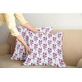 thumbnail image 2 of Ambesonne Vintage Throw Pillow Cover 2 Pack, Poppies Leaves Buds, 18", Fuchsia and Petrol Blue, 2 of 5