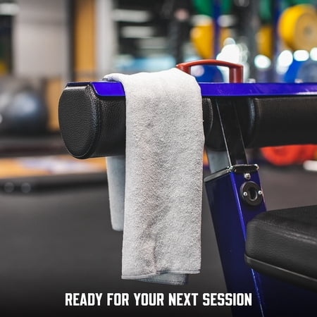 The Rag Company - Sport & Workout Towel - Gym Towels - 320gsm, 16in x 27in, Dark Green (3 Pack)