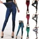 thumbnail image 2 of Leggings de mezclilla de imitación para mujer, pantalones hasta los tobillos y la cadera, multicolor, 2 of 6