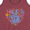 thumbnail image 3 of Instant Message - Peace Sign & Flowers - Women's Racerback Tank Top, 3 of 6