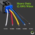 thumbnail image 2 of 40/30 Amp Waterproof Relay Switch Harness Set - 12V DC 5-Pin SPDT Automotive Relays 12 AWG Hot Wires, 2 of 9