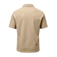 thumbnail image 5 of Dwelliawo Men's casual quick-drying mesh golf t-shirt (POLO shirt) Beige S, 5 of 5