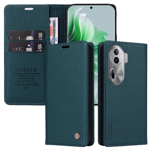 Funda para OPPO Reno 11 Pro 5G Estuche de Cuero PU Tipo Cartera con Ranuras para Tarjetas y Cierre Magnético