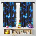thumbnail image 5 of Blackout Kids Curtains,Black Blue Butterfly Pattern Childrens Insulated Curtains Set Of 2,Bedroom Essentials,Toddler Room Decor 42"x54", 5 of 5