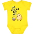 thumbnail image 3 of Inktastic The Chicks Dig Me Easter Baby Chick with Basket and Eggs Boys or Girls Baby Bodysuit, 3 of 5
