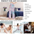 thumbnail image 5 of FREEAMG Trendy Floral Pattern Womens Comfy Drawstring Lounge Pajama Pants Sleepwear Bottom, 5 of 6