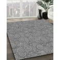thumbnail image 3 of Ahgly Company Machine Washable Indoor Round Transitional Dark Gray Area Rugs, 5' Round, 3 of 7