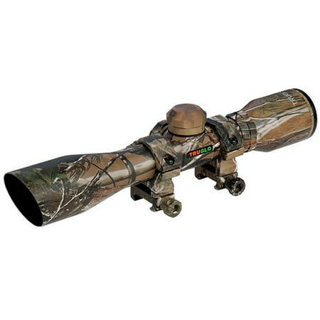 TruGlo 4X32 Realtree APG Camo Crossbow Scope w/ Rings - (Best Crossbow Scope On The Market)