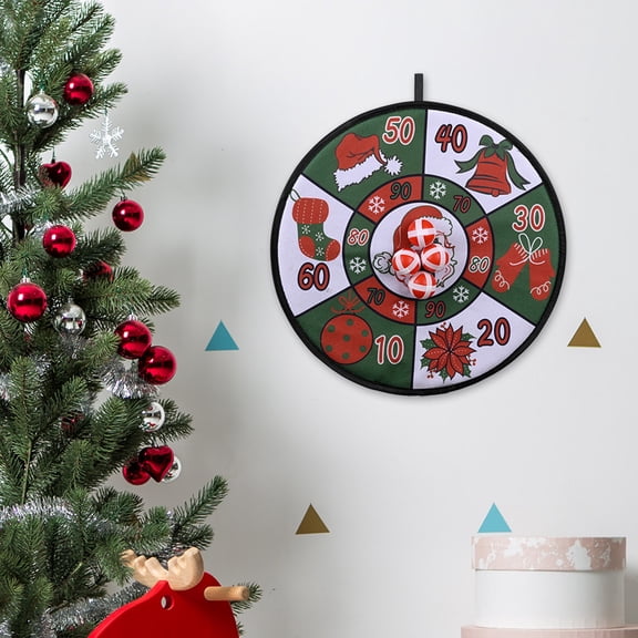 Dengjunhu Dart Board for Kids with 4 Sticky Balls, One Sided Dart Board, Indoor Outdoor Party Games Toys, Christmas Toys Gift for Age 5 6 7 8 9 10 11 12 Year Old Boys Girls