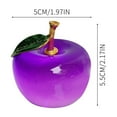 thumbnail image 2 of Crystal Apple Ornament Decoration for Birthday Holiday Car Festival Decor Valentine's Day Gift Collectible Sparkling Home Dcor 2 Inch Purple, 2 of 3