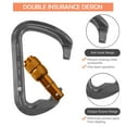 thumbnail image 4 of 5pcs Aluminum Screw Carabiner, 30kN D-Shape Locking Climbing Carabiner Clip Heavy Duty Screw Lock For Hiking Camping Outdoor Equipment, 4 of 8