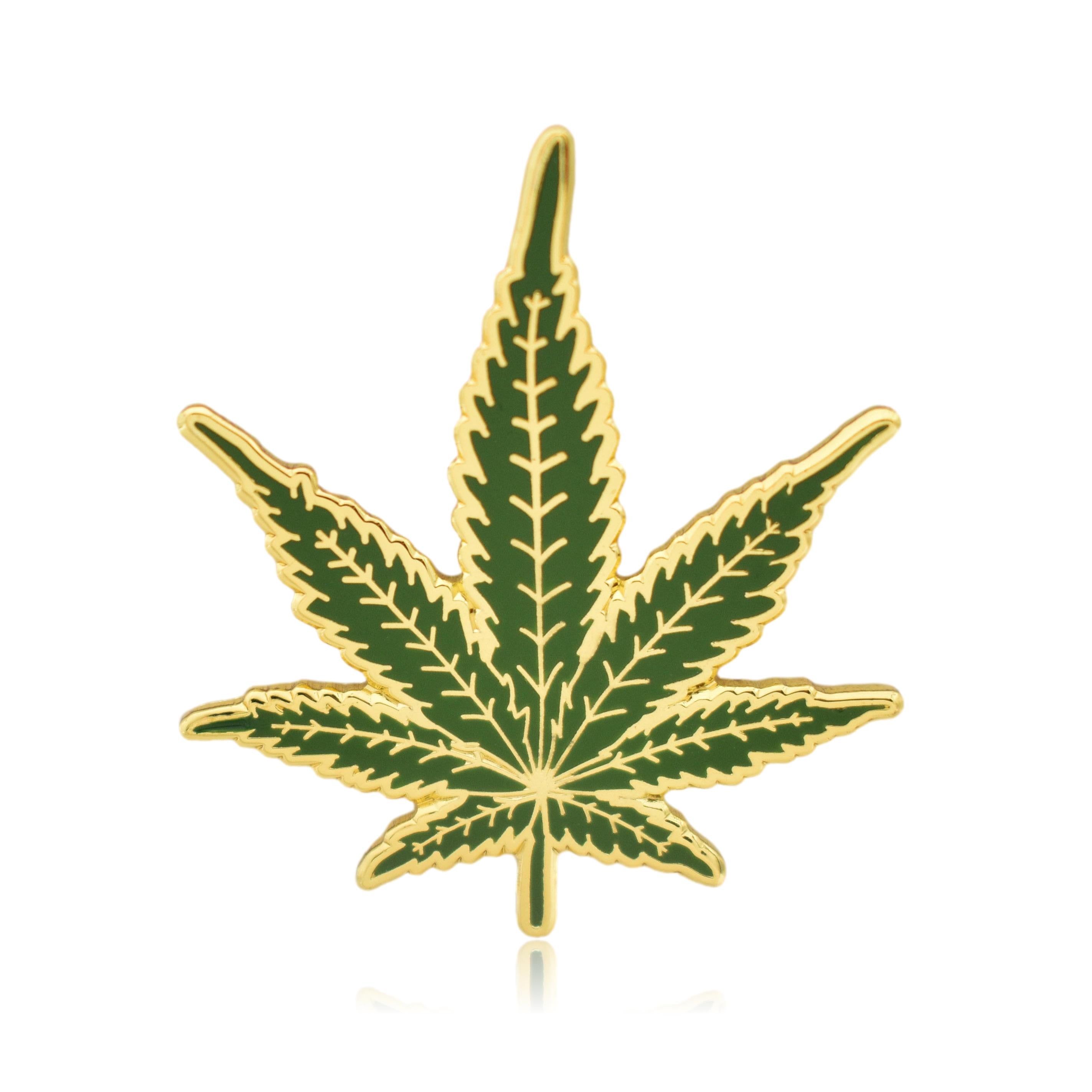 Marijuana Weed Leaf THC Enamel Lapel Pin