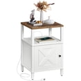 thumbnail image 6 of Farmhouse Nightstand Design with Charging Station, White Bedside Table with Usb&Type-C, 6 of 9