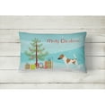 thumbnail image 2 of Carolines Treasures BB8441PW1216 Smooth Fox Terrier Christmas Canvas Fabric Decorative Pillow, 12H x16W, multicolor, 2 of 3