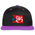 thumbnail image 1 of Embroidered Puerto Rican FLAG with Taino Frog Logo-EM-0034-Black-Purple, 1 of 2