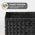 thumbnail image 5 of GRANNY SAYS Wicker Storage Baskets for Shelves, Waterproof Woven Baskets for Organizing, Hand Woven Rectangle Basket for Pantry, Black, 2-Pack, 5 of 8