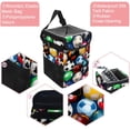 thumbnail image 2 of Football Foldable Car Trash Bin with Lid, Leak-proof Mini Trash Can, Hanging Storage Bag for Car, 2 of 6
