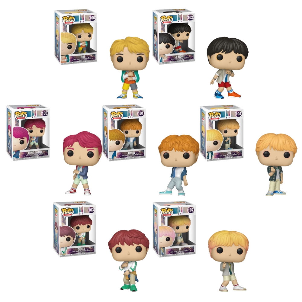 POP BTS Funko Pop BTS Butter Set of 7 Funko Pop| - RM, J-Hope, Suga, Jimin,  Jin, Jung Kook, & V 7 Set (Bundled with EcoTek Protector Case to Protect