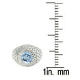 thumbnail image 3 of Sterling Silver with Natural Aquamarine and White Topaz Dome Ring, 3 of 3