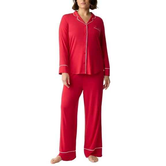 Gap RED Body Jersey Long-Sleeve Pajama Coat Set, US Large