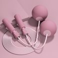 thumbnail image 6 of Cordless indoor skipping rope fitness, available for men and women, made of PVC - pink, 6 of 6