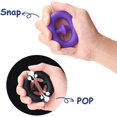 thumbnail image 2 of 2 Pcs Jouets Snapper Fidget Pack Jouet Pop Exercice Manuel Renforceur de Doigts Kits d'Entraînement Créateur de Bruit pour Fête Adultes Enfants Garçons Filles Soulagement du Stress Autisme ADHD (Violet & Noir), 2 of 5