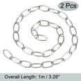 thumbnail image 2 of Unique Bargains 3.2mm Thick 1m Long Pendant Light Fixture Chains Nickle Color 2 Pack, 2 of 5