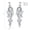 Silver ERS-J4097S, variant on Vintage Bride Earrings Exaggerated Wedding Banquet Jewelry Zircon Drop Earrings for Women