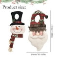 thumbnail image 3 of WMGHA Santa Snowman Head Wall/Door Hanger Figurine, 7 Inches - Handmade Christmas Holiday Home Decorations and Collectibles, Santa Burlap Christmas Door Hanger, 3 of 9