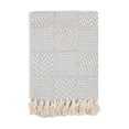 thumbnail image 2 of Arkwright Cotton Throw Blankets (Pack of 12), Eco-Green, Decorative Block Pattern, 4 Fixed Colors in a Pack, 50x70 in., 2 of 12
