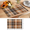 thumbnail image 6 of Orange Blue Checkered Placemats Set of 2 Fall Farmhouse Buffalo Plaid Place Mats Indoor Wipeable Table Mats Washable Cloth Dining Table Placemats for Kitchen Holiday Party Home Decor 13x19 Inch, 6 of 9
