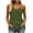 Army Green, variant on dazeni Womens Pleated Cami Tops Spaghetti Straps V Neck Blouse Loose Casual Sleeveless Camisol Shirts Tunics Pink XXL