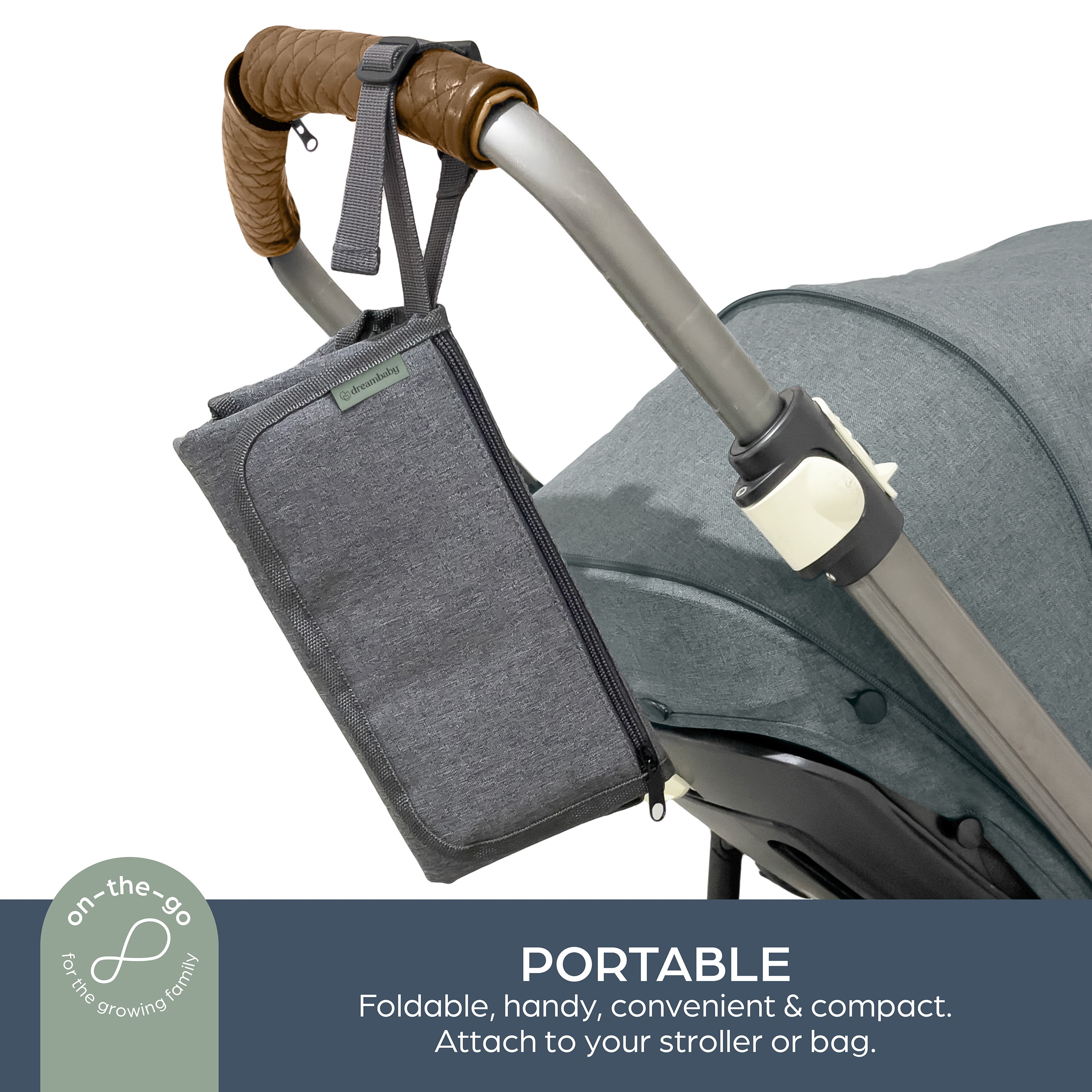 Dreambaby Fold & Go Portable Diaper Changing Pad with Pockets for Diapers & Wipes