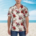 thumbnail image 2 of Susaid Rose Flowers Print Short Sleeve Shirts Button Down Casual Shirts Summer Beach Aloha Button Down Short Sleeve for Men ,Large, 2 of 7