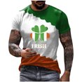 thumbnail image 1 of Camisetas Casuales Cuello Redondo Día de San Patricio Impresión Suéter, Manga Corta Blusa Deportiva para Hombres, 1 of 3