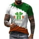 thumbnail image 2 of Blusas y camisas de manga corta y cuello redondo para hombre, estilo casual, con estampado del Día de San Patricio, para hombre, para fitness, deportes, pantalones cortos, camisetas, blusas de poliést, 2 of 3
