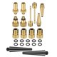 thumbnail image 2 of 1 Set Adapter Set Car Adapter Kit Set For Bike Floor Pump Air Mat Ball Pump Needle Nozzle Converter Kit (Golden), 2 of 3