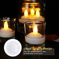 thumbnail image 2 of 12 velas flotantes LED sin llama, impermeables, a pilas, parpadeantes, flotan en el agua para bodas, fiestas, centros de mesa, piscinas y spas (blanco cálido) [Clase energética G], 2 of 5