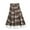 Brown, variant on Ashirexll Womens Skirts, Fashion Plus Size High-Waisted Plaid Tweed Bustier Skirt Elastic Waist Head Knee-Length Cake Flowy Skirt Khaki Free Size